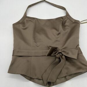 Mori Lee by Madeline Gardner Brown Top side boning halter size 12